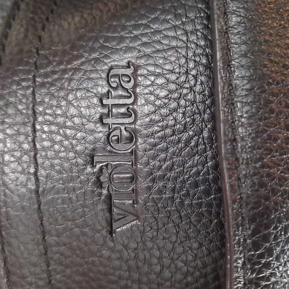 Violetta Pebble Leather Saddle Large Crossbody Shouder Bag - Picture 6 of 8